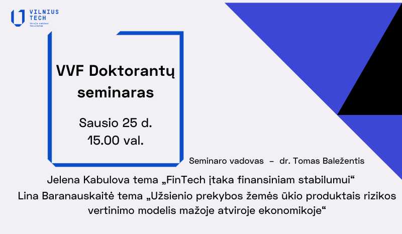 Kviečiame į VVF Doktorantų seminarą